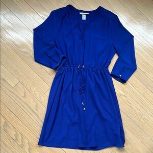 H&M | Royal Blue Cinched Waist Dress